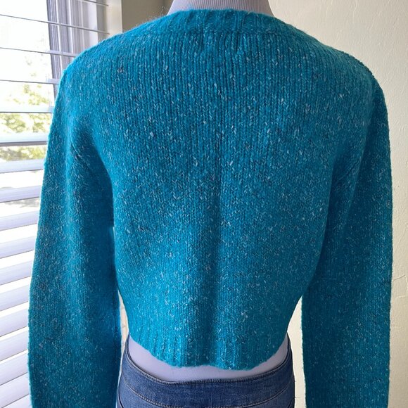 SHRUG Teal Canyon River Blues Sweater Large ~ NEW - Picture 2 of 9